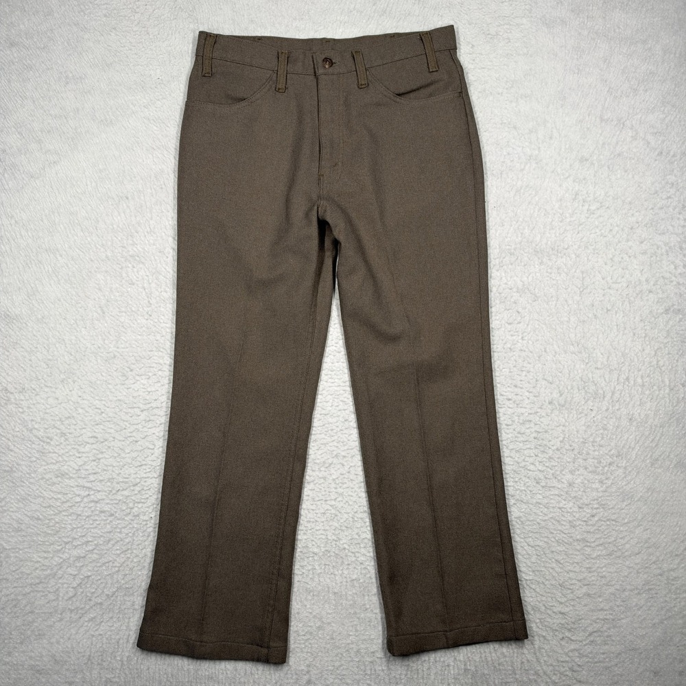 Vintage Levis Western Pants Brown Bootcut USA 70s 80s Men's Size 32x26.5